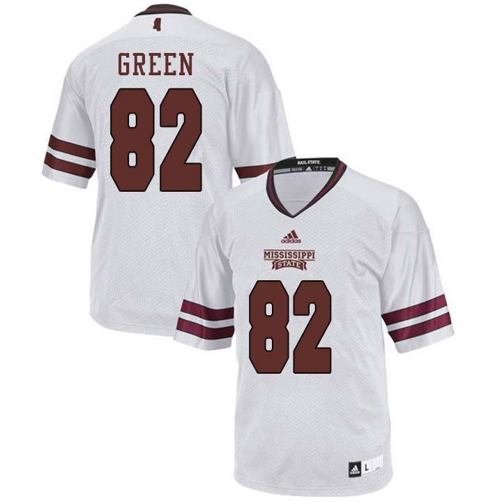 Men #82 Farrod Green Mississippi State Bulldogs College Football Jerseys Sale-White - Click Image to Close